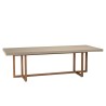 Table à manger WALLY - Béton beige et teck - 243x100cm