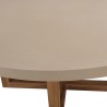 DAK Round Dining Table 153x153cm - Beige Concrete & Teak Legs