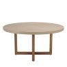 Table à manger ronde DAK 153x153cm béton beige teck