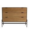 Commode CHARLIE marron et noire 3 tiroirs
