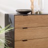 CHARLIE - Brown and Black Chest of Drawers with 3 Drawers