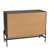Commode CHARLIE marron et noire 3 tiroirs