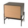 CHARLIE Brown and Black Bedside Table with 2 Drawers