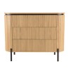 Commode CHARLIE marron 3 tiroirs rétro