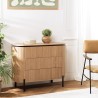 Commode CHARLIE marron 3 tiroirs rétro