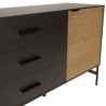 CHARLIE Brown and Black Sideboard with 3 Drawers and 2 Doors
