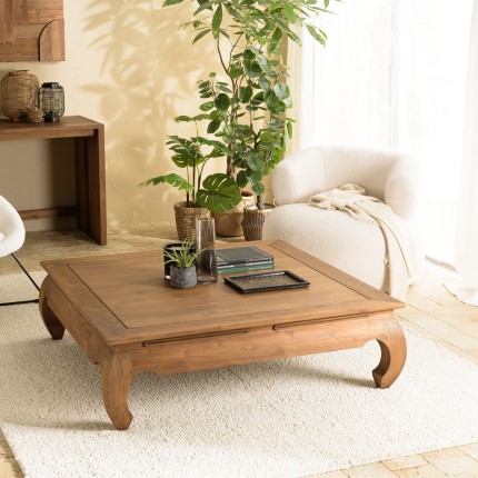SIXTINE Opium Table 120x120cm - Solid Recycled Teak Wood