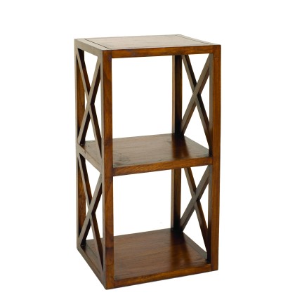 Étagère marron 2 cases 40 cm LAUREN en bois Mindi