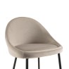 Lot de 2 tabourets d'îlot velours chamois TOM