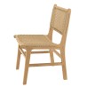 Lot 2 chaises jardin Valeria teck naturel rotin beige