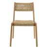 Lot 2 chaises jardin teck rotin synthétique beige