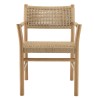 VALERIA - Set of 2 Garden Armchairs | Beige Synthetic Rattan & Teak