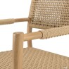 VALERIA - Set of 2 Garden Armchairs | Beige Synthetic Rattan & Teak