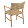 VALERIA - Set of 2 Garden Armchairs | Beige Synthetic Rattan & Teak