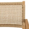 Lot de 2 fauteuils jardin teck naturel rotin synthétique
