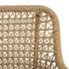 VALERIA Set of 2 Garden Armchairs - Synthetic Rattan & Teak with White Cushion
