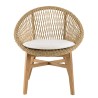 VALERIA Set of 2 Rounded Garden Armchairs
