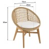 VALERIA Set of 2 Rounded Garden Armchairs