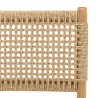 VALERIA Set of 2 Beige Synthetic Rattan Teak Garden Bar Stools