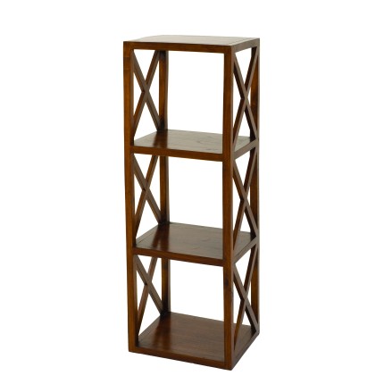 Etagère LORINE marron 3 cases 40 cm bois Mindi