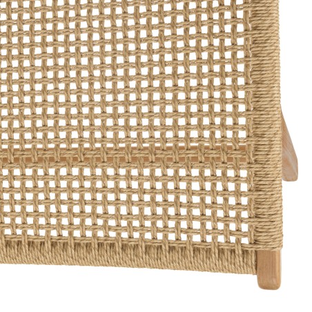 VALERIA Set of 2 Beige Synthetic Rattan Teak Garden Lounge Chairs