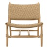 Lot 2 fauteuils lounge jardin teck rotin synthétique