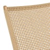 VALERIA Sun Lounger - Natural Teak & Beige Rattan - 4 Reclining Positions