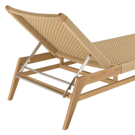 Bain de soleil VALERIA en teck naturel et rotin synthétique