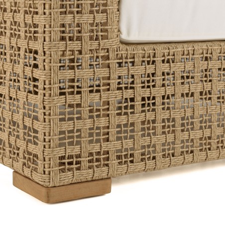 Valeria 6-Seater Garden Furniture Set - Beige Synthetic Rattan