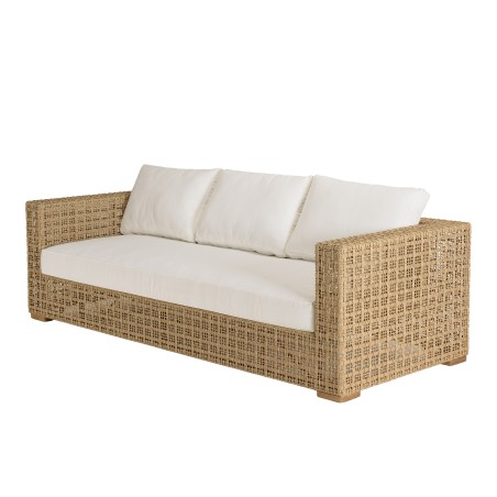 Valeria 6-Seater Garden Furniture Set - Beige Synthetic Rattan