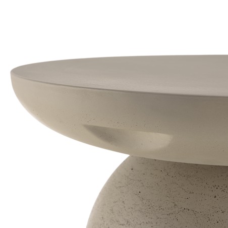 Table basse ronde HECTOR 70x70cm effet béton