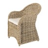 KALLY Kubu Armchair with White Seat Cushion