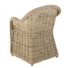 Fauteuil en kubu KALLY avec coussin blanc