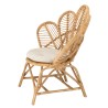 KALLY - Honey Brown Rattan Flower Armchair