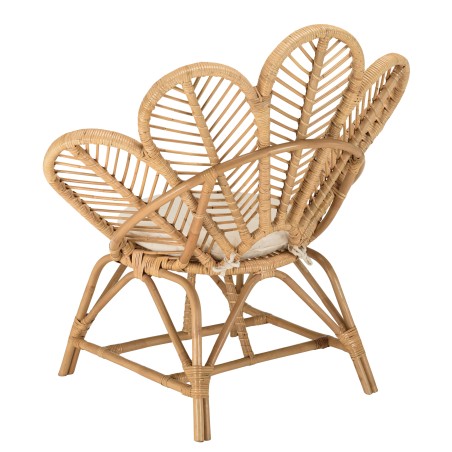 KALLY - Honey Brown Rattan Flower Armchair
