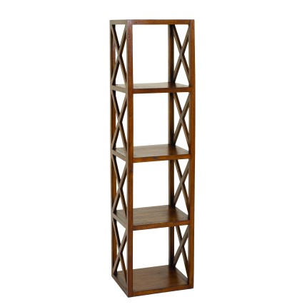 LAUREN Brown Shelf Unit with 4 Compartments 40 cm - Mindi Wood