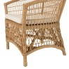 KALLY Natural Rattan Armchair with White Seat Cushion