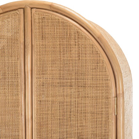 Armoire en rotin KALLY 2 portes cannage brun miel