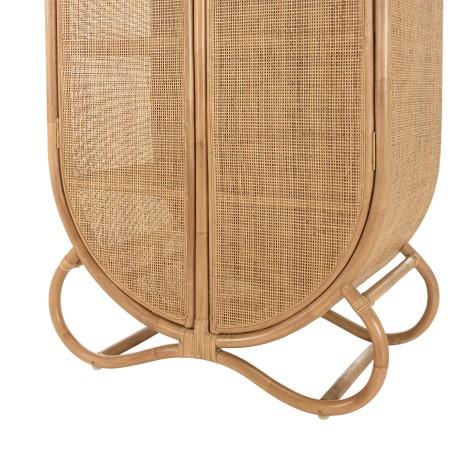 Armoire en rotin KALLY 2 portes cannage brun miel