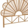 KALLY Half-Moon Headboard 140/160cm 'Flower' Honey Brown Rattan