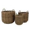 Set de 3 paniers de rangement en rotin naturel KALLY