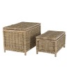 KALLY - Set of 2 Rectangular Storage Chests in Natural Kubu