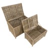 Set de 2 coffres de rangement KALLY en kubu naturel
