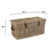 Coffre de rangement en kubu naturel KALLY 100cm