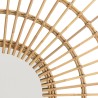 Miroir rond en rotin KALLY 100cm - Modèle soleil brun miel