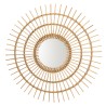 Miroir rond en rotin KALLY 100cm - Modèle soleil brun miel