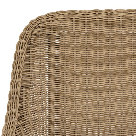 KALLY - Set of 2 Synthetic Rattan Garden Armchairs with Cushions