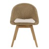 Lot 2 chaises jardin rotin synthétique KALLY