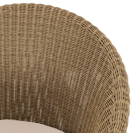 Lot 2 fauteuils jardin rotin synthétique et coussin