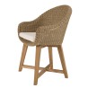 KALLY - Set of 2 Synthetic Rattan Garden Armchairs with Cushions